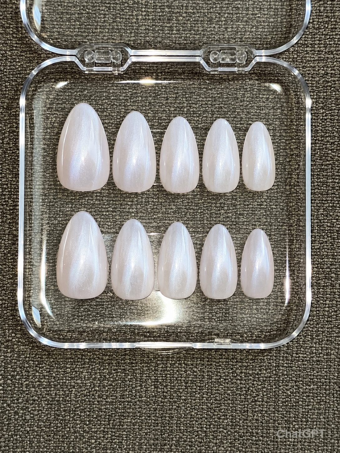 White Chome Nails